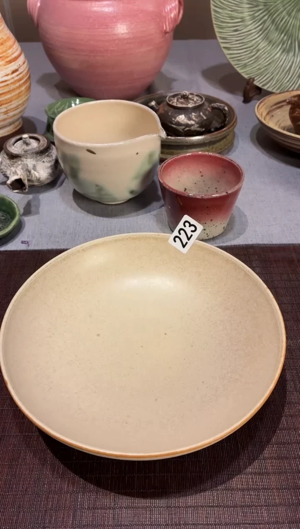 餐具安*?223   亚麻色锅盘1个