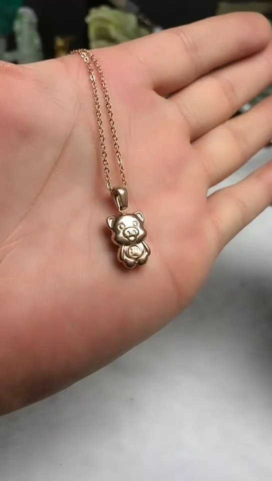 钛钢天然锆石项链项链