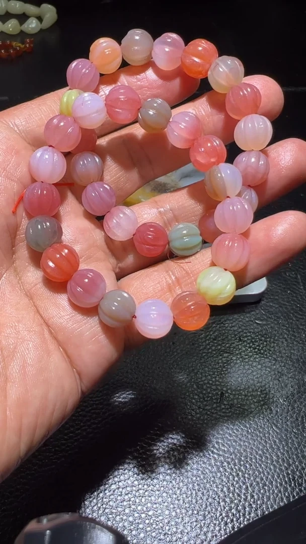 未镶嵌手串玛瑙/玉髓彩色玛瑙 多样性发一