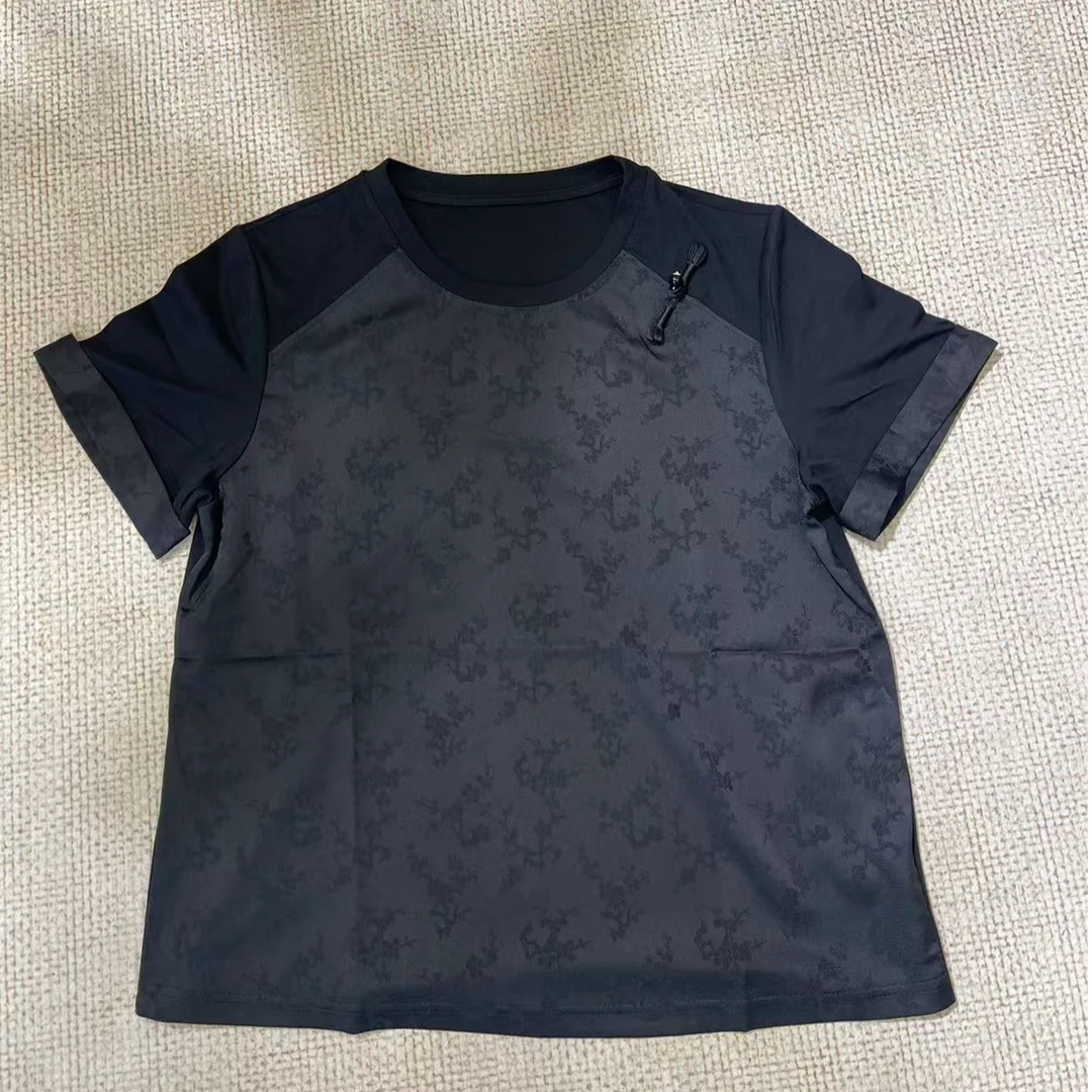 安然89101 小盘扣轻国风拼接T