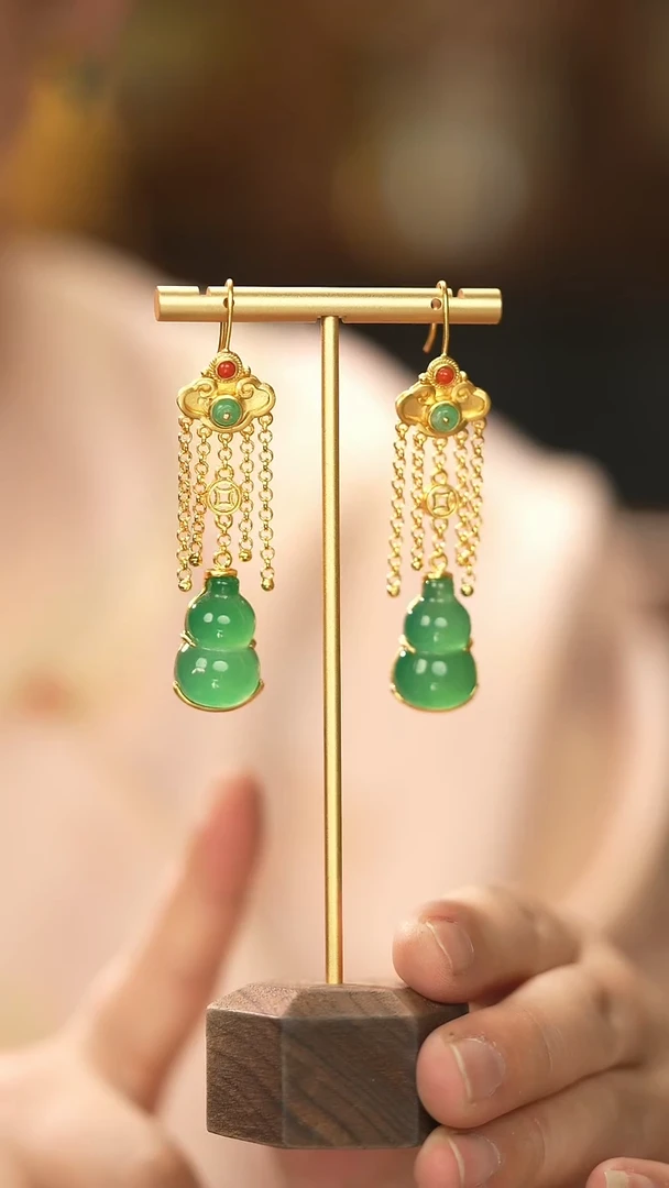 【闪购商品】玛瑙/玉髓耳饰银S925镶嵌新款