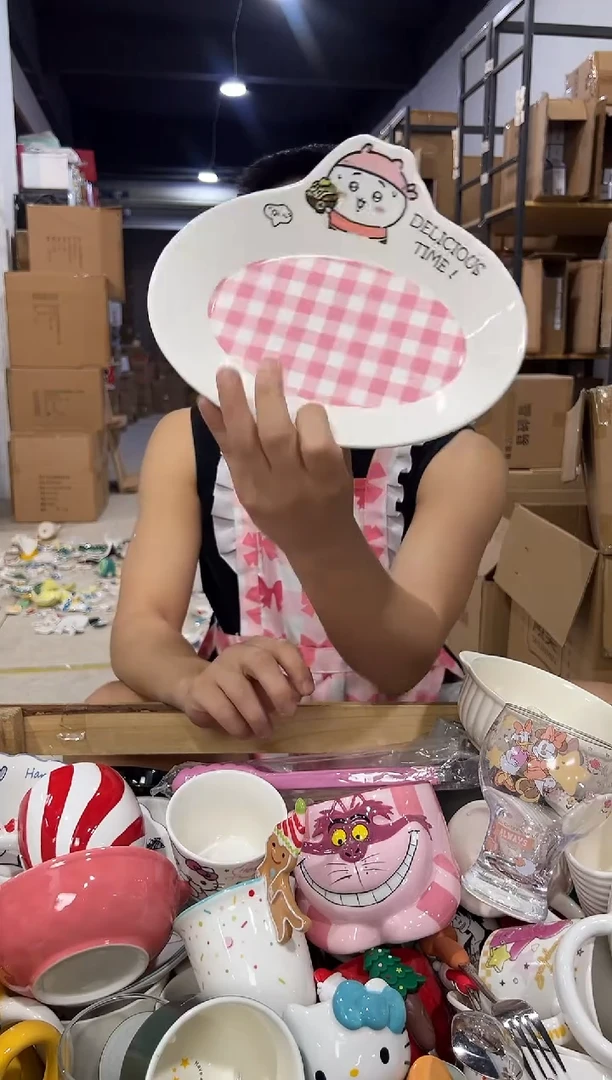 瓷片原盒吉伊格子餐盘