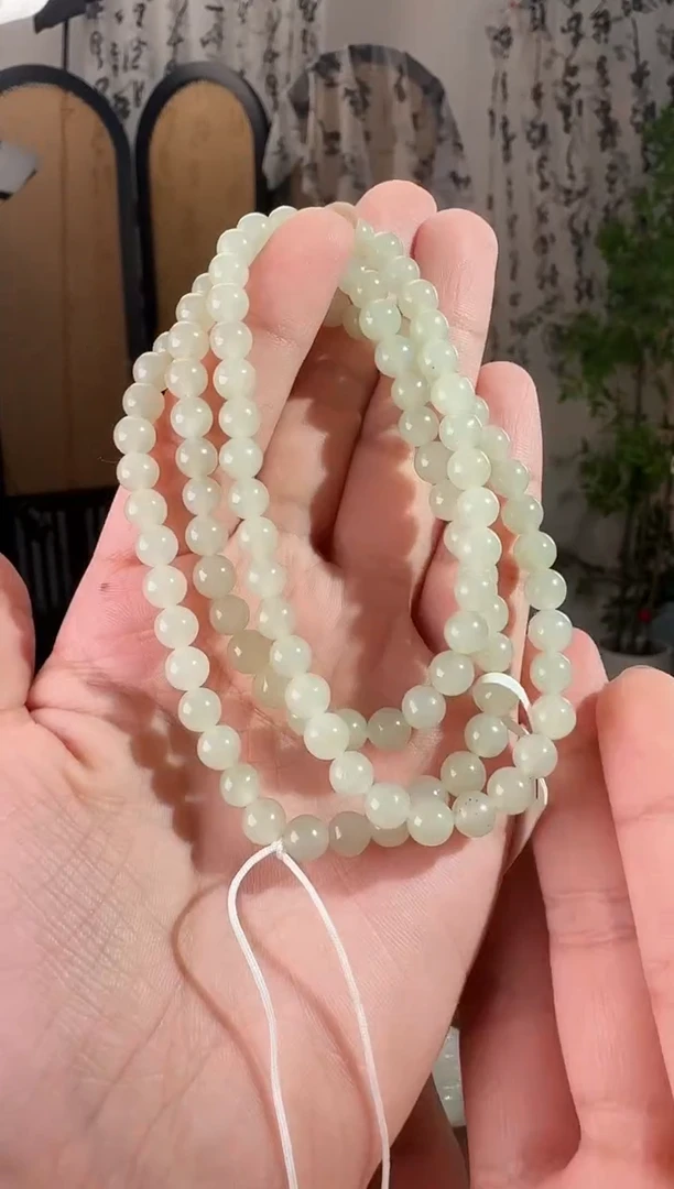 颈饰未镶嵌和田玉晴水108