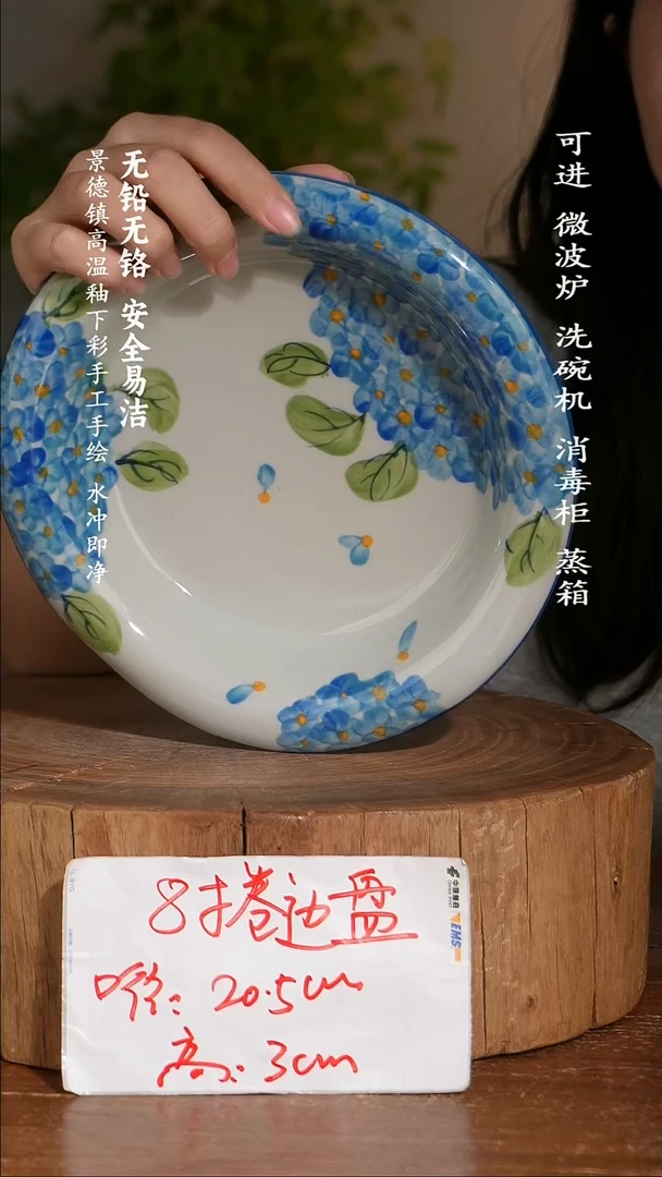 碗陶瓷景德镇高温瓷釉下彩手绘陶瓷