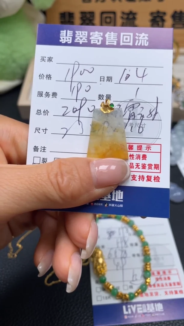 颈饰18K金镶嵌翡翠10153038