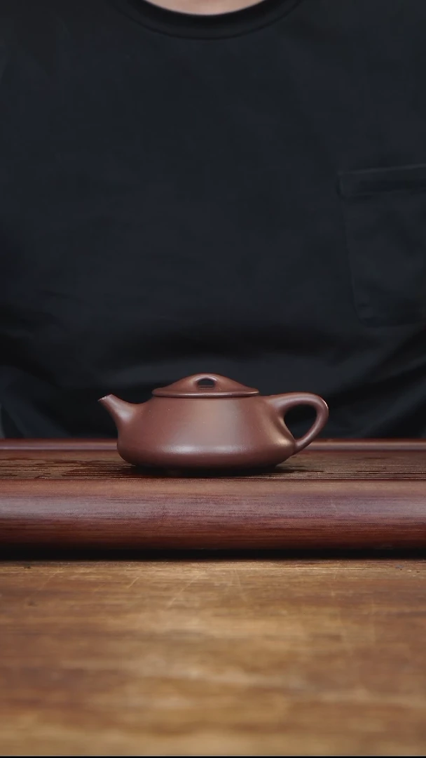 茶壶紫砂160ml 光明石瓢 家藏紫茄泥