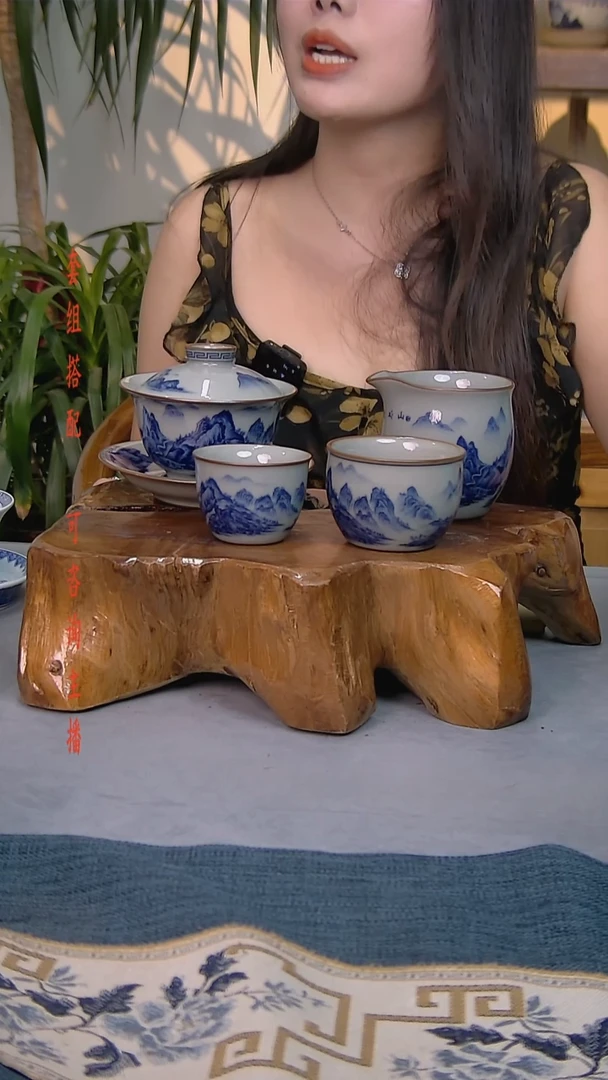 简装家用款4件套 老陶泥开片纹陶瓷茶具