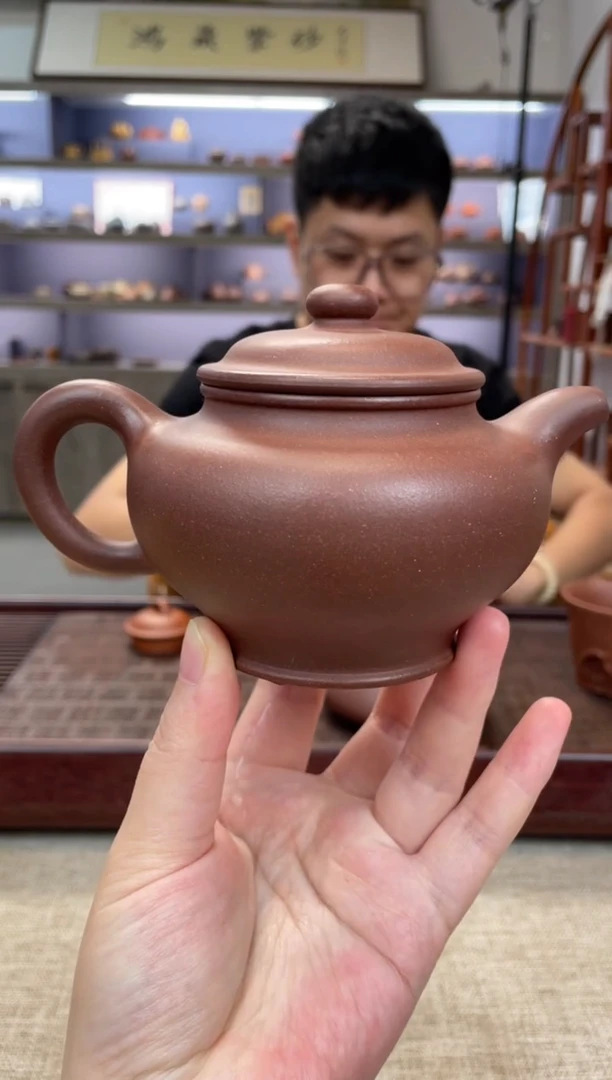 茶壶紫砂老紫泥 掇只