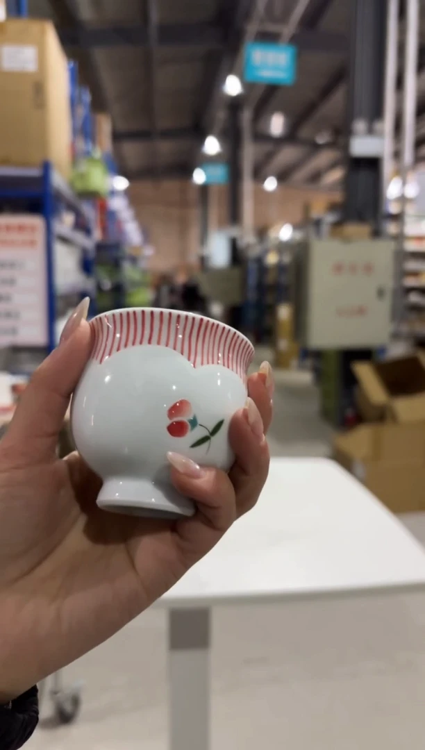 玻璃纸風花 姫湯呑 赤風花 姫湯呑 赤風花 姫湯呑 赤