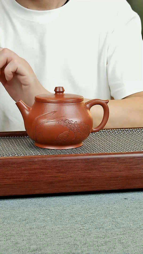 茶壶紫砂h****a五谷丰登壶