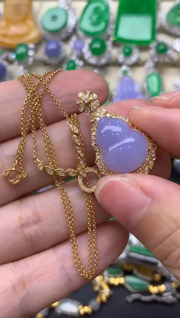 【闪购商品】翡翠颈饰18K金镶嵌714-中国好珍宝