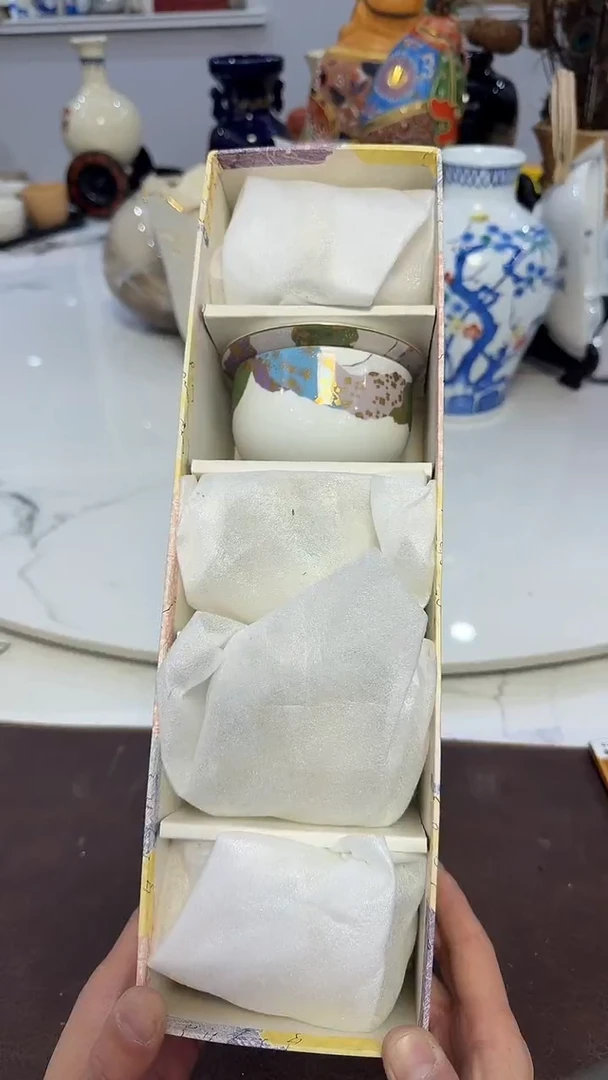 528金标祥山款盖杯5套