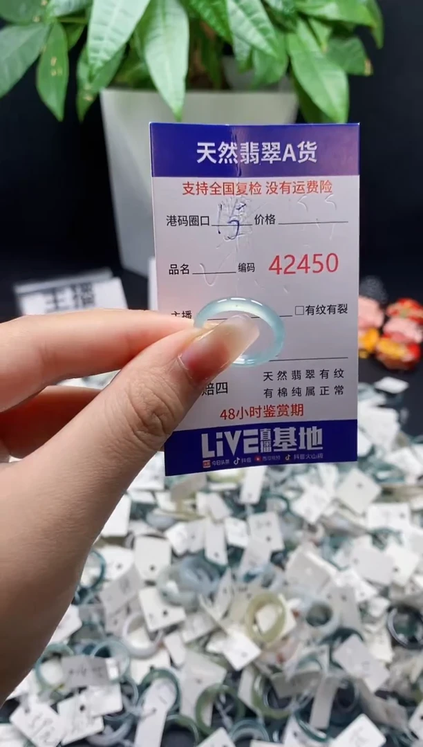 翡翠戒指未镶嵌 天然翡翠戒圈2450