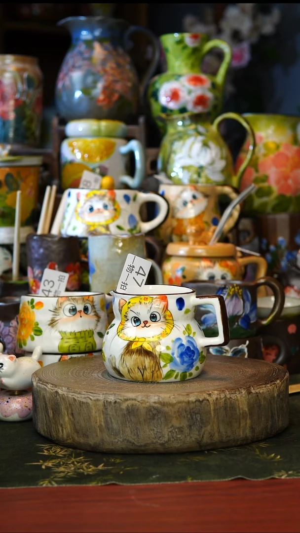 陶瓷47景德镇手工手绘釉下彩