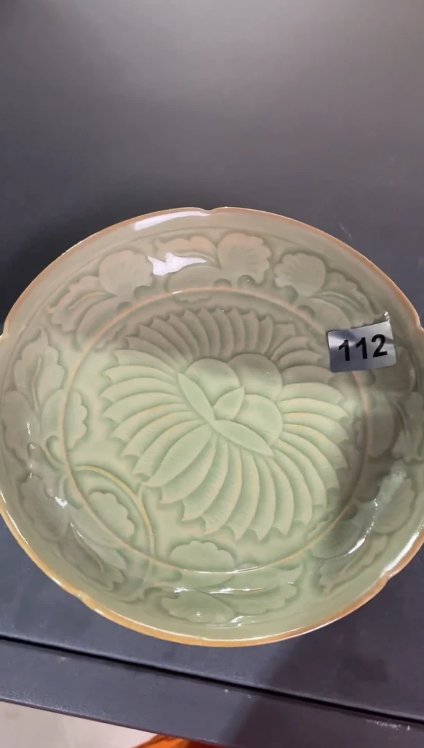 耀州窑仰山牡丹盘112