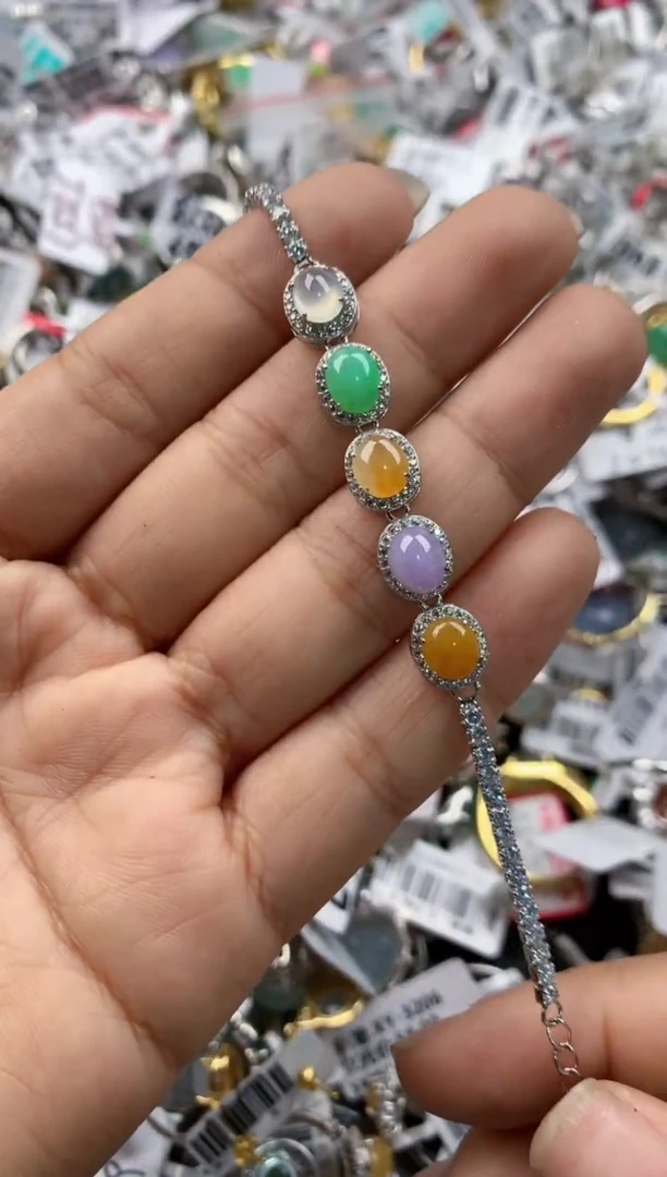 银S925镶嵌戒指翡翠222---5