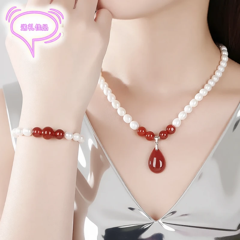 吊坠925银 【热销款】高档珍珠锁骨链气质项链女款送长辈母亲节礼物