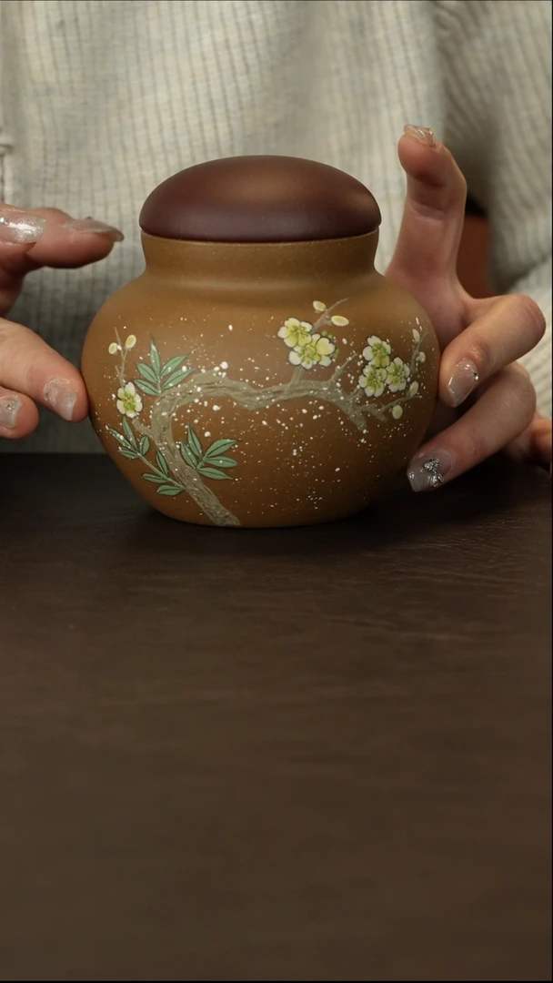 【闪购商品】紫砂茶叶罐直播福利老紫泥葫芦罐约100克