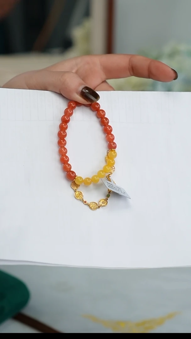 【闪购商品】南红玛瑙手串银S925镶嵌手串