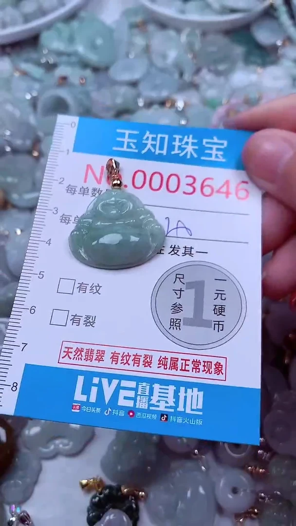 吊坠(不含链)未镶嵌翡翠3646
