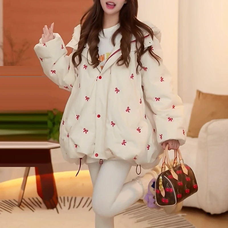 SHALLDOER 【芬兰雪镜】日系慵懒风外套女2026冬季保暖棉服高级感