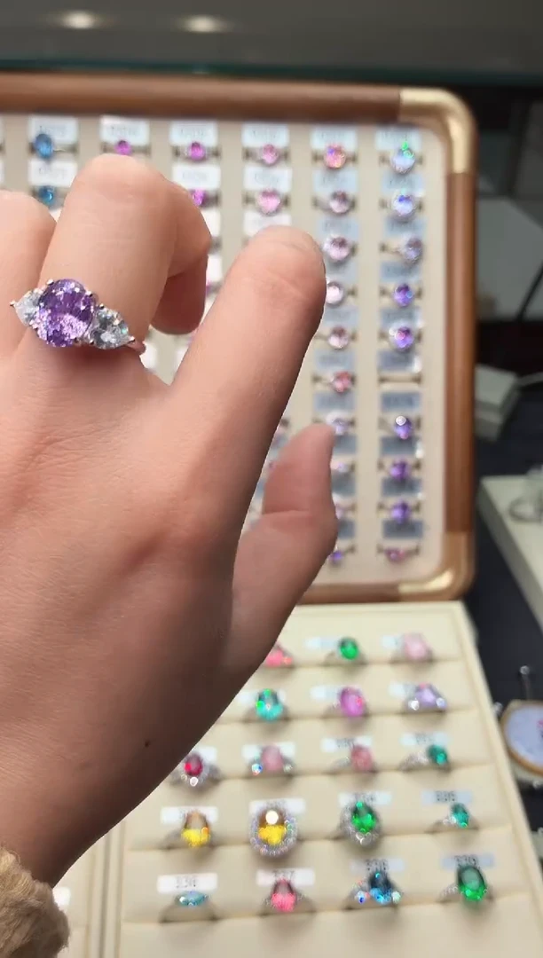 银S925镶嵌戒指石榴石00