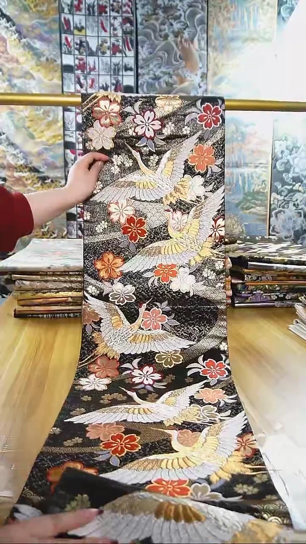 【闪购商品】织绣织锦127六通仙鹤