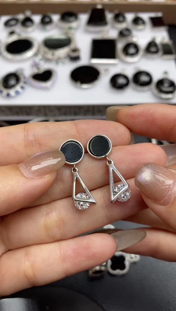 银S925镶嵌定制翡翠翡翠饰品~