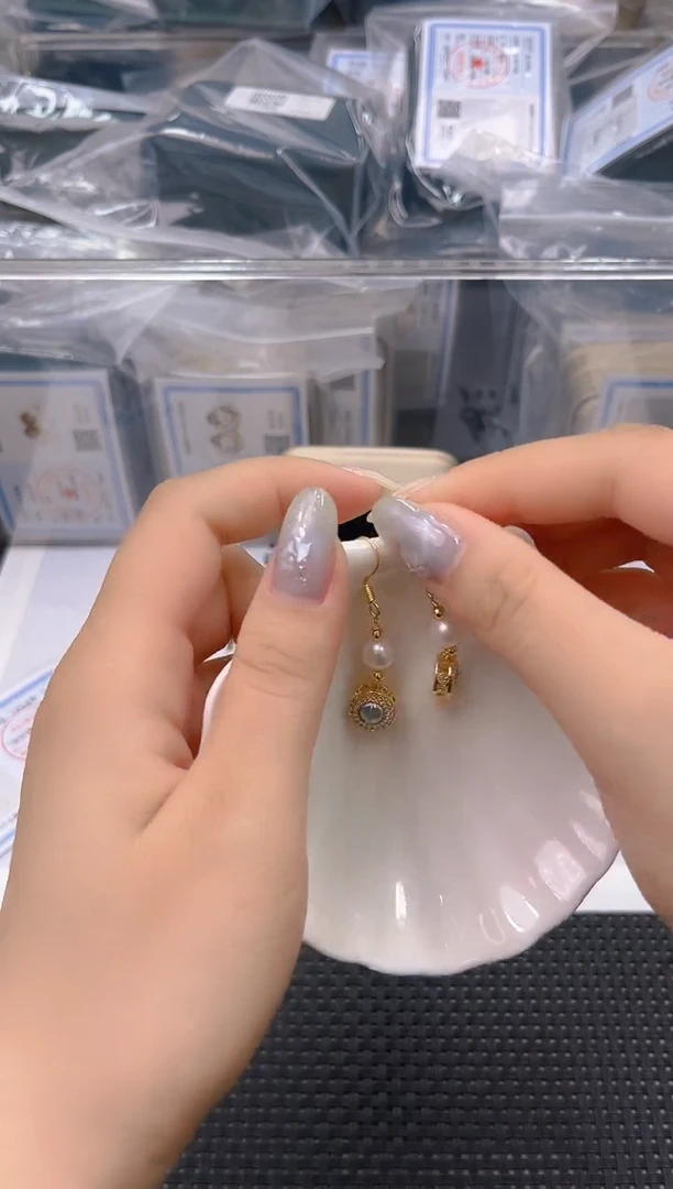 未镶嵌淡水珍珠耳饰ed1318