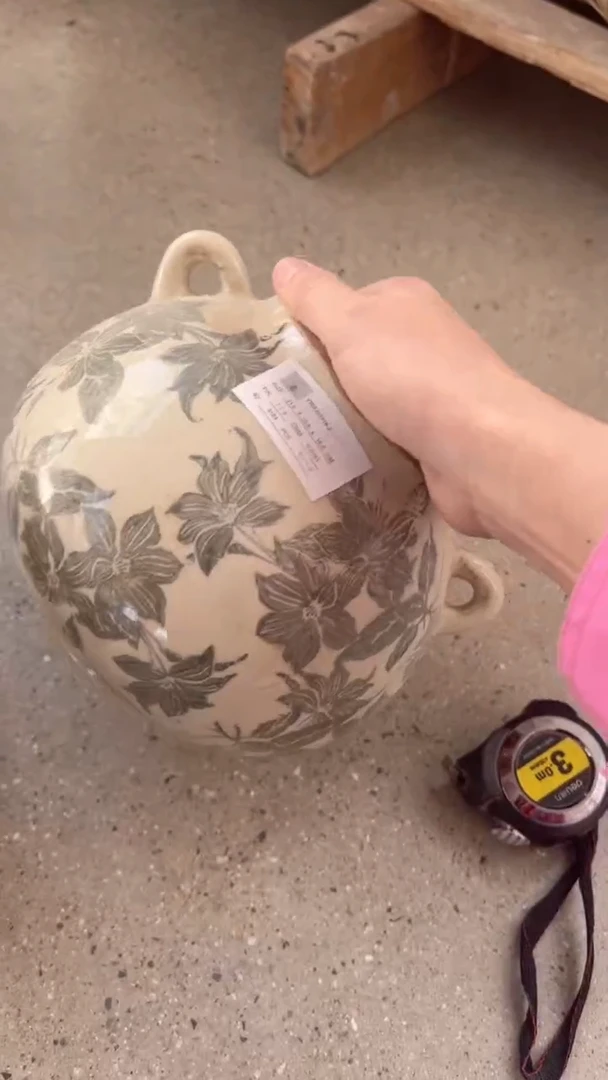 【闪购商品】陶瓷微瑕花盆高16.5cm内口10cm