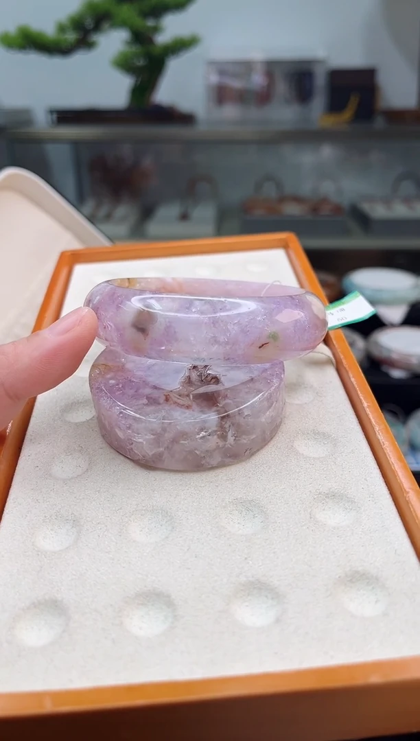 未镶嵌手镯石英质玉60圈口（赠品镯心）s9057