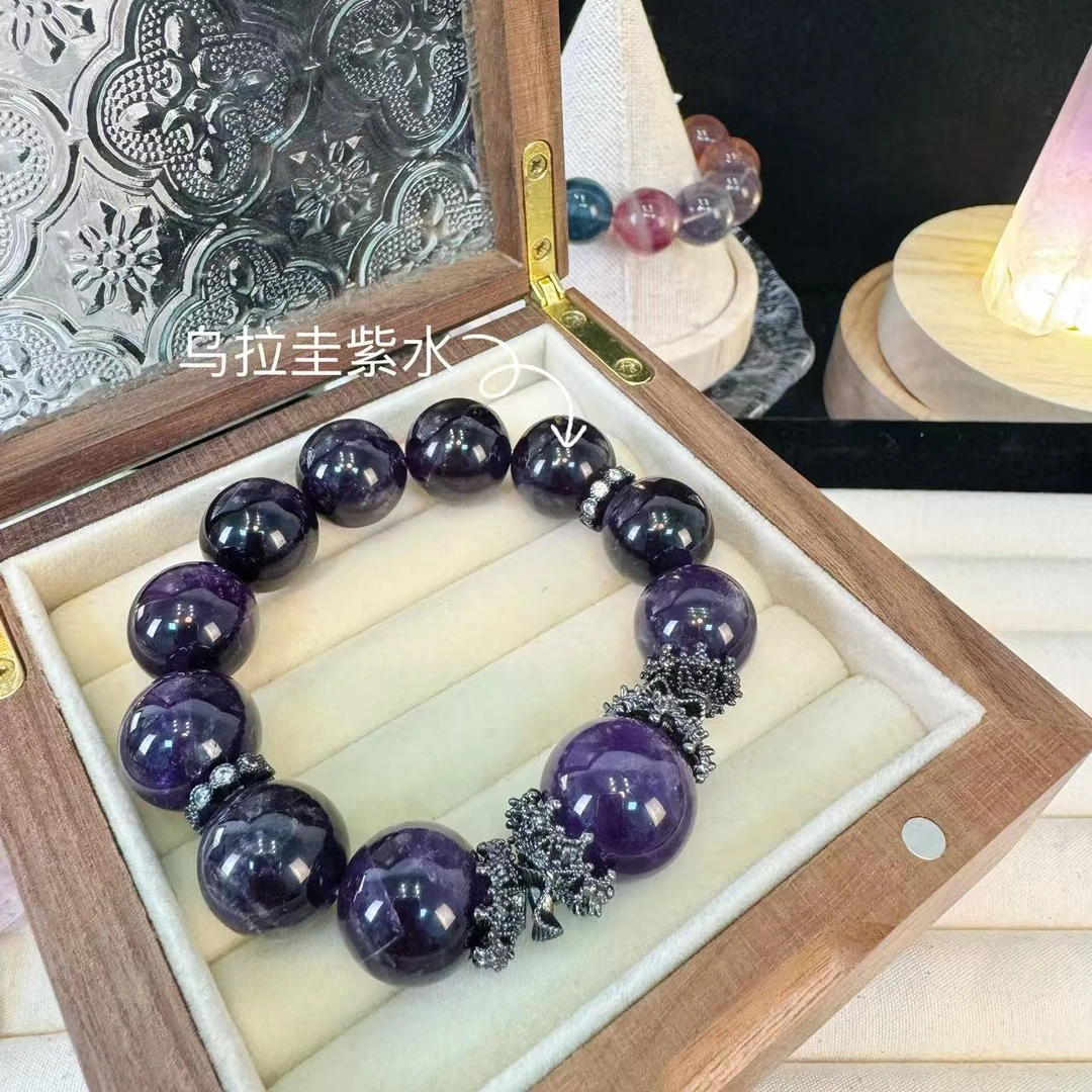【波霸紫水】天然水晶手串原创小众设计