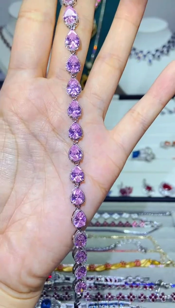 银S925镶嵌耳饰紫晶1