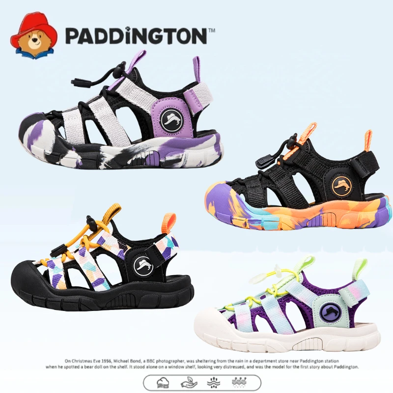 帕丁顿熊童鞋2025年包头凉鞋涉水溯溪鞋2025年夏季防滑休闲运动鞋