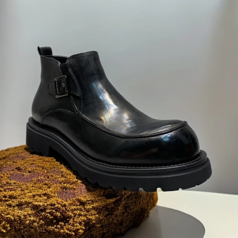 SA09-011B新品男士纯皮休闲舒适男鞋高级感时尚帅气范潮流百搭酷