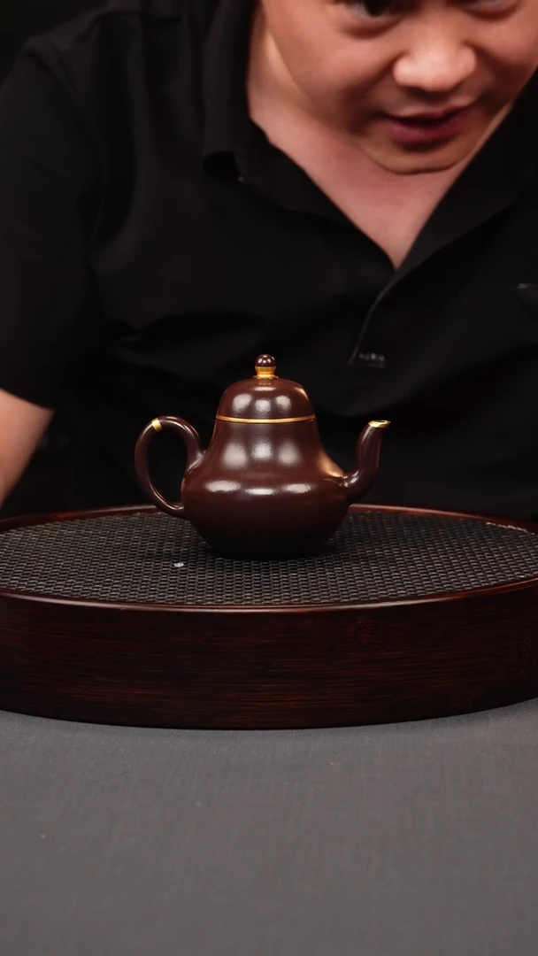 茶壶紫砂【王海东小品描金紫泥】思婷