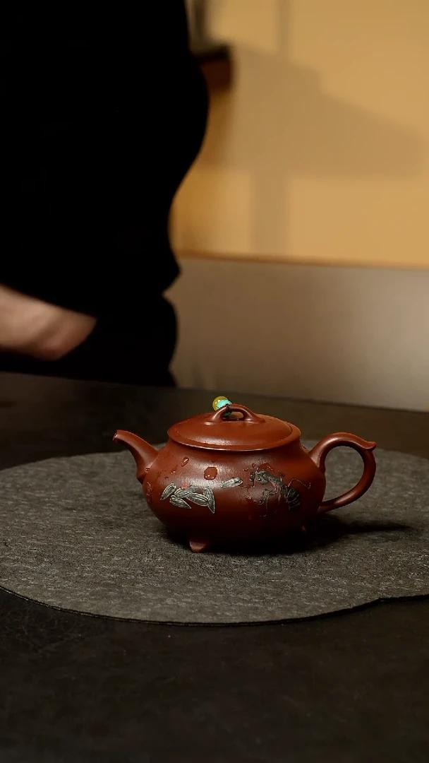茶壶紫砂朱泥大红袍紫砂壶