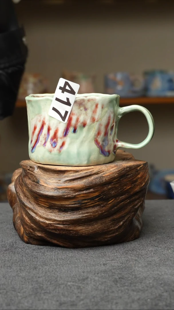 杯子417景德镇手创颜色釉杯（食品级）带冰裂纹