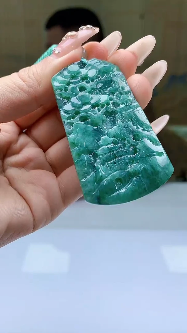 【闪购商品】定制翡翠未镶嵌4812ty-毛货挂件20