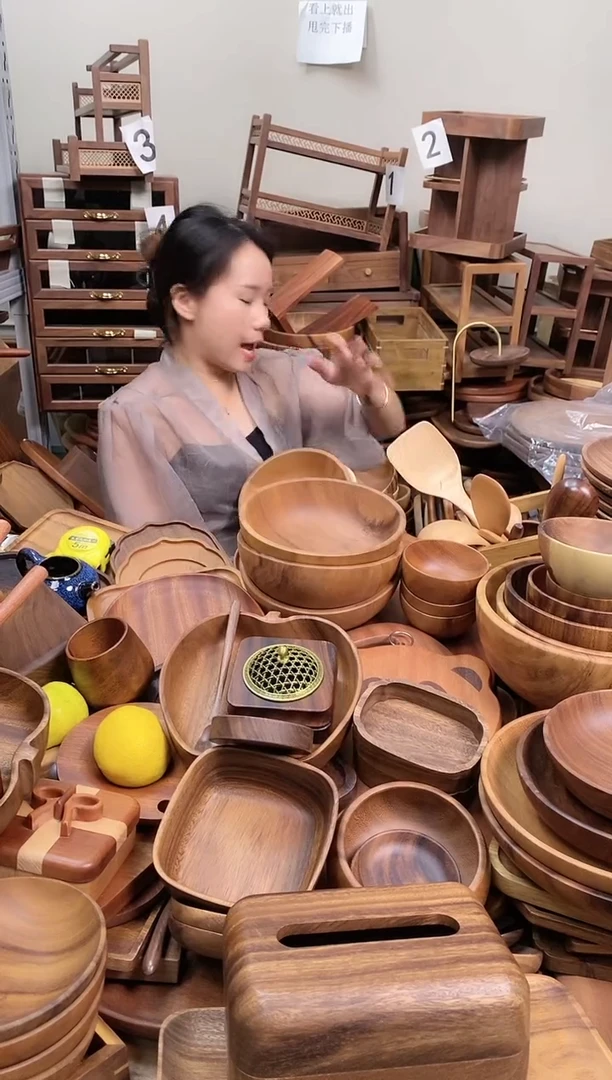 南美胡桃木碗20*7cm 内销 A