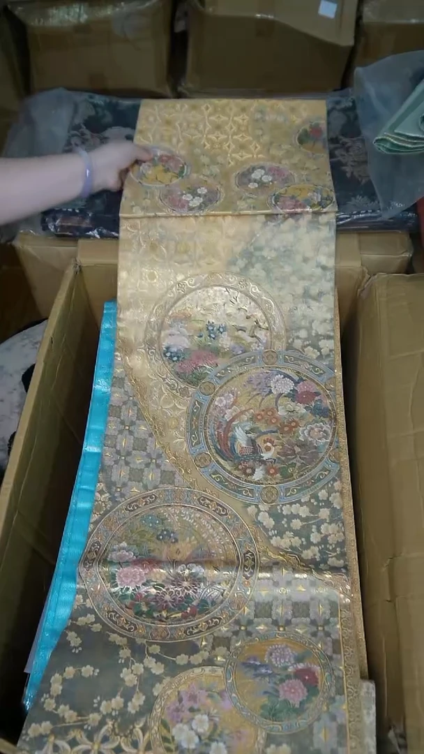 织绣12四通织金1800织花鸟图