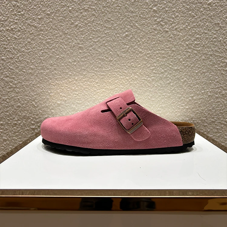 反绒休闲鞋包头拖防水台舒适日式凉鞋包头软底平底凉拖日常