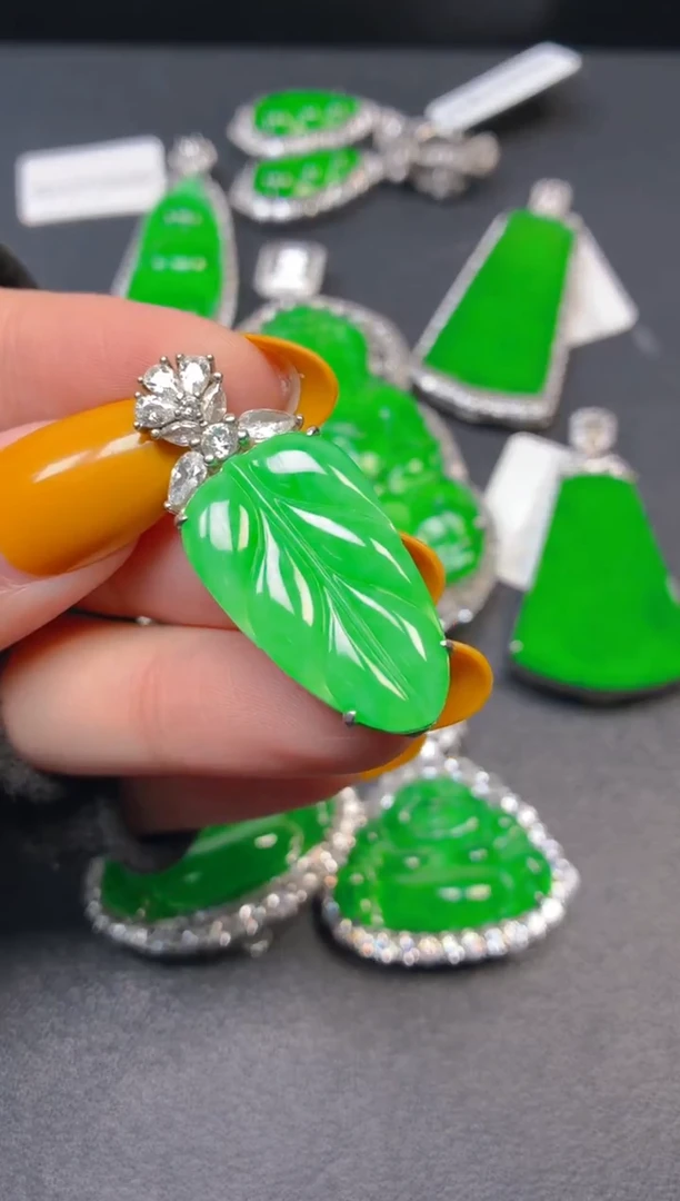 吊坠(不含链)银S925镶嵌翡翠1