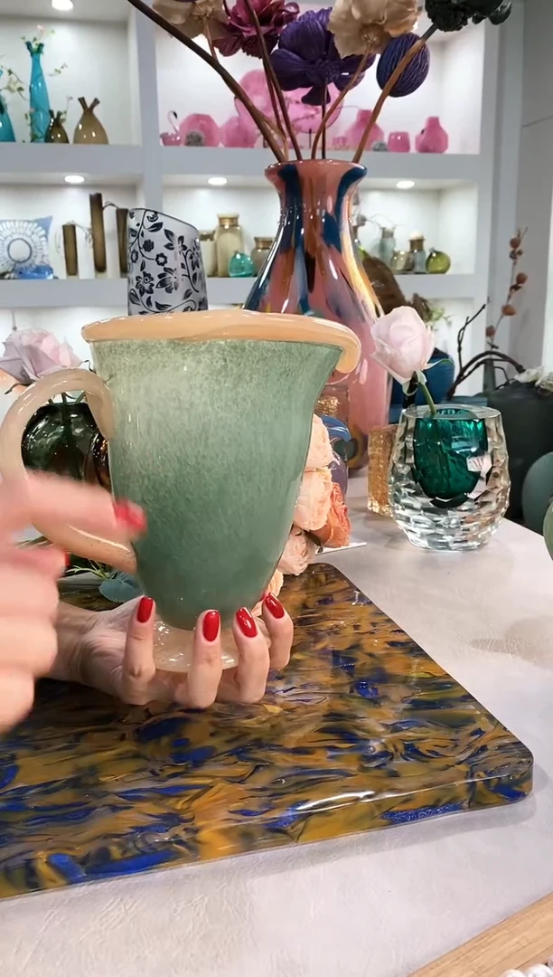 慕忆家手作琉璃花瓶微瑕