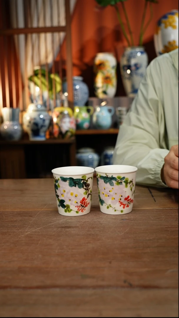 瓷片【简家甄选】景德镇设计师釉下手绘陶瓷餐具