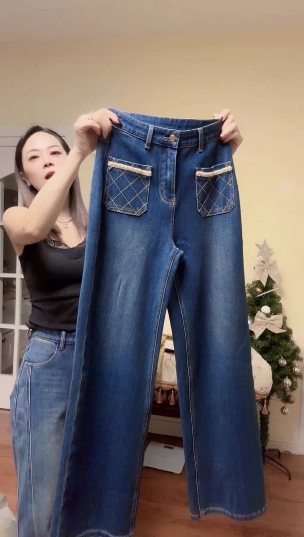 27码水蓝色牛仔裤