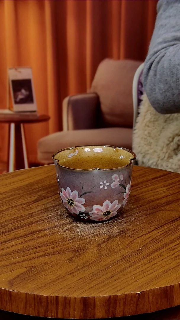 杯子陶景德镇手工手绘釉下彩陶瓷，微瑕