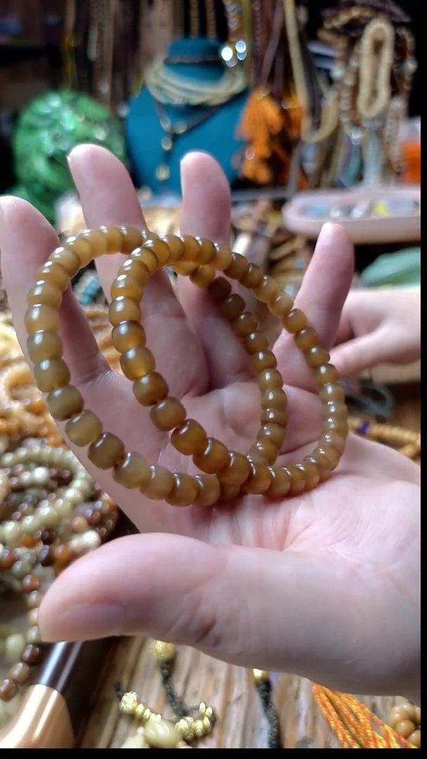 手串龙脊菩提?**?玉化单圈手串两条