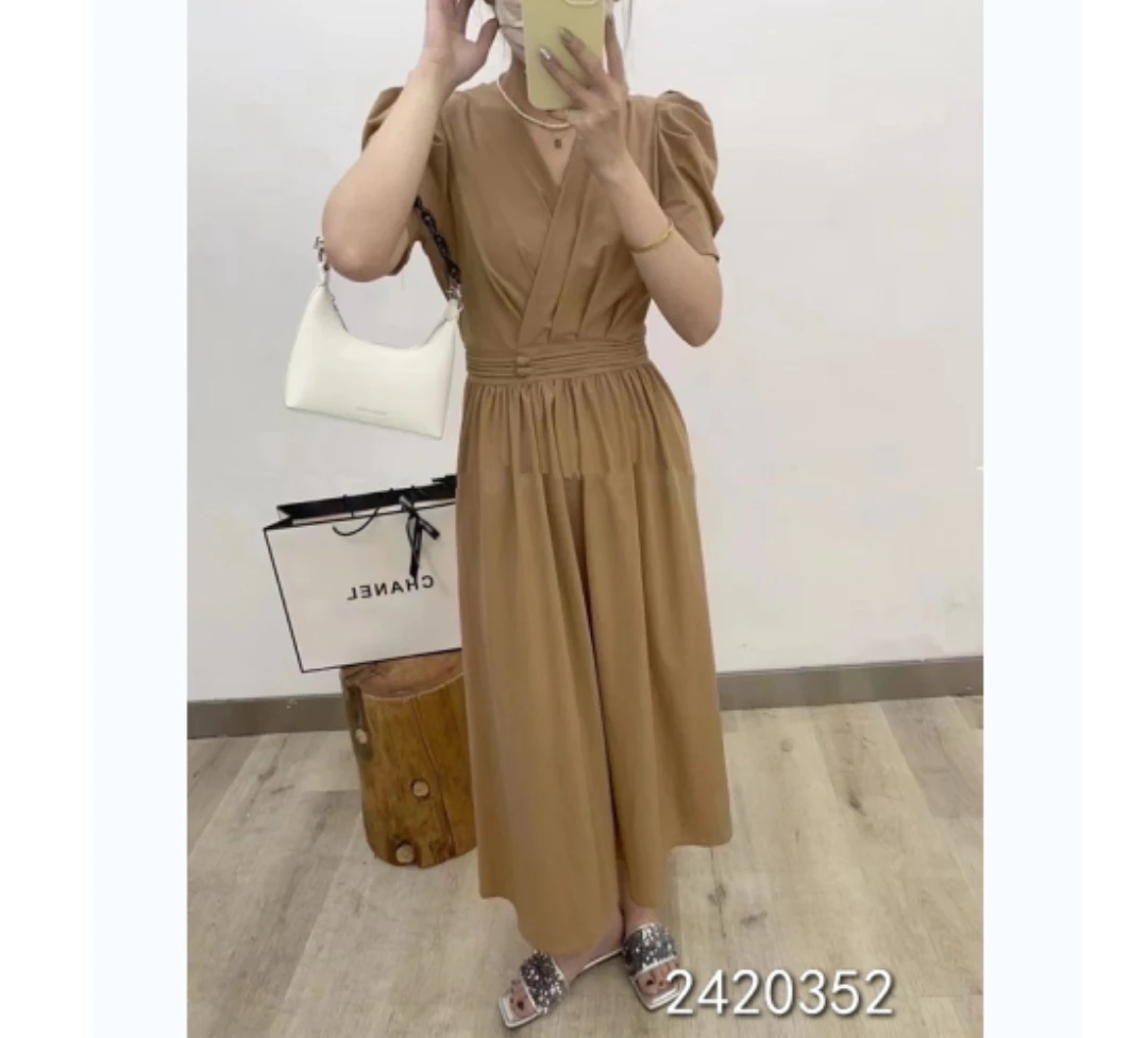 小妳XiaoNi———（夏款V领气质连衣裙2420352）