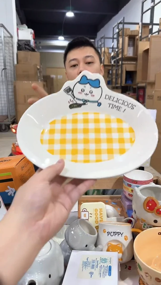 瓷片原盒小八餐盘